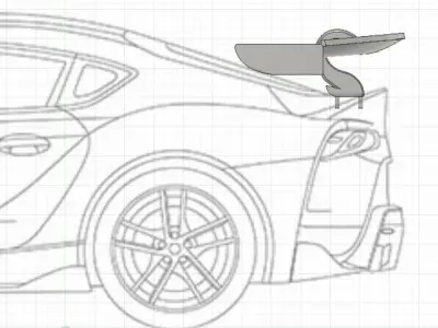 E-WING for Supra 124 Free 3D model