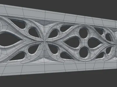 Gothic ornament 02 Free 3D model