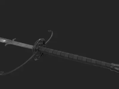 Montane Sword Game-Ready Low-poly 3D model