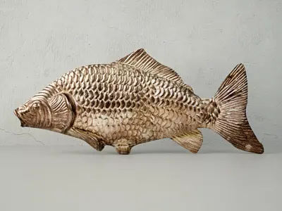 Silvered Fish Decoration 3D model