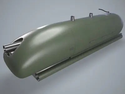  FN Herstal RMP Machine Gun Pod Low-poly 3D model