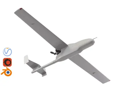 Granat-4-E portable remote monitoring drone 3D model