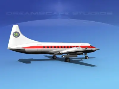 Convair CV-340 Federal Aviation Admin 3D model