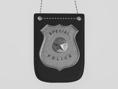 Police Badge 01 3D model