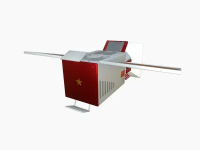 Satellite E10 China - SciFi Space Design Low-poly 3D model
