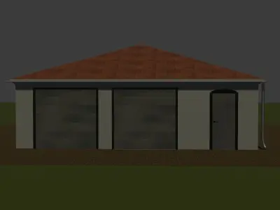 Simple garage Free low-poly 3D model