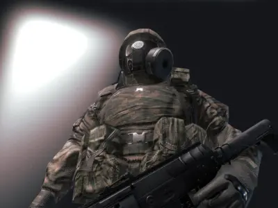 Soldier Gas Mask 3D model