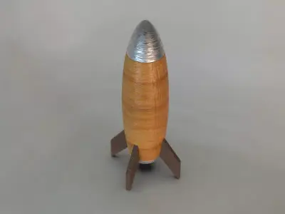 Wood Rocket 3D model
