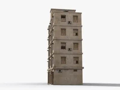 Arab Middle East Building x17 Low-poly 3D model