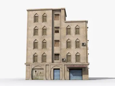 Arab Middle East Building x22 Low-poly 3D model