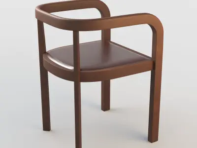 Chair Stuttgatt Pelle Free 3D model