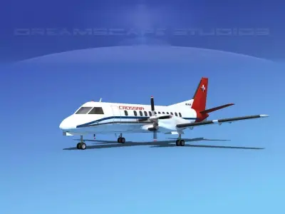SAAB SF340 Crossair 3D model