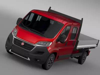 Fiat Ducato Crew Cab Truck 2017 3D model