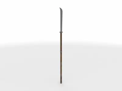 naginata japanese pole 01 3D model