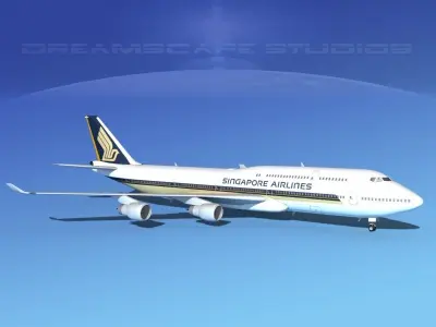Boeing 747-8I Singapore Airlines 3D model