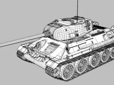 Tank T- 34 3D model