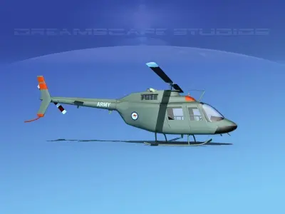 Bell OH-58B Australian Army 1 3D model