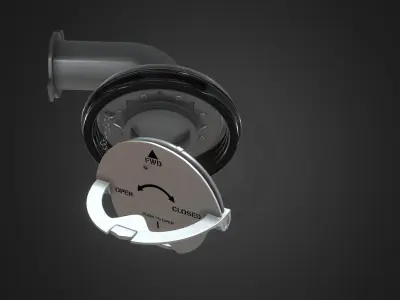 A320 Refuel coupling cap 3D model Download Low-poly 3D model