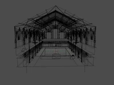 Swimming Pool Charlottenburg Low-poly 3D model