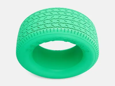 15x8 Goodyear Blue Streak 700 Tire 3D print model