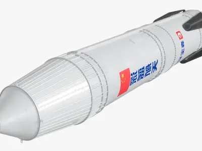 Deep Blue Aerospace Nebula Rocket Rigged for Maya 3D model