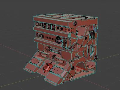 Sci-fi asset for a military KITBASHING 3D print model