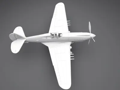 P 40 Warhawk Scale model 3D print model