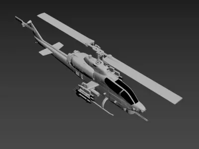 ah1w Helicopter 3D print model