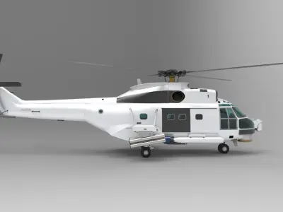 IAR 330 helicopter 3D model