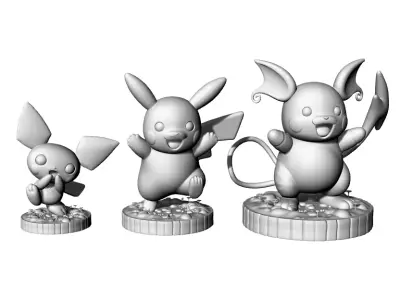 pokemon evolutions 3D print model