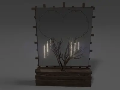 Mirror Decor Lamp Details Free 3D model