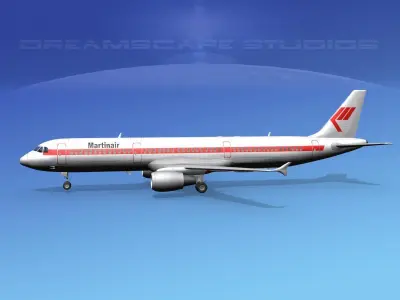 Airbus A321 Martinair 3D model