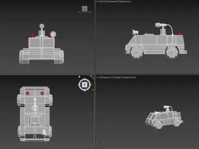 armored car Free low-poly 3D model