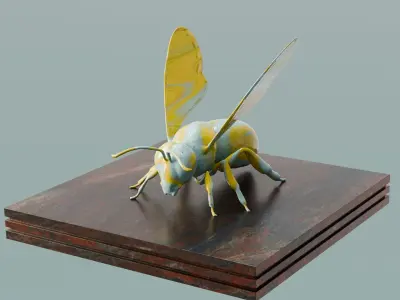 House Decoration Bee Statue Low-poly 3D model