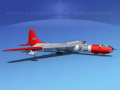 Convair B-36N Nuclear Powered Peacemaker 3D model