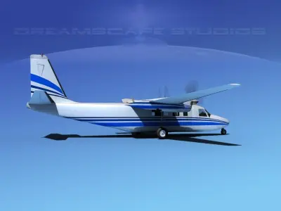 Rockwell Turbo Commander 690 V02 3D model
