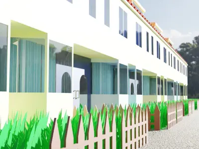 Low-rise House Free 3D model