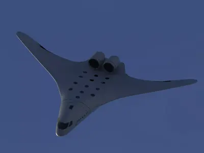 Stylized Jet Plane Low-poly 3D model