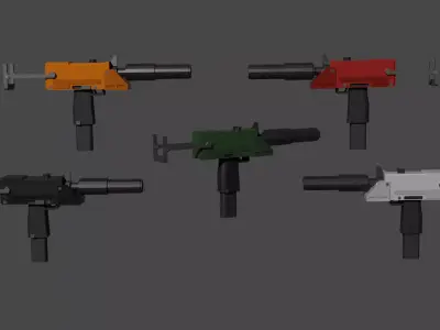 Warhammer 40k Autopistol Pattern Voss Mk 11 Low-poly 3D model