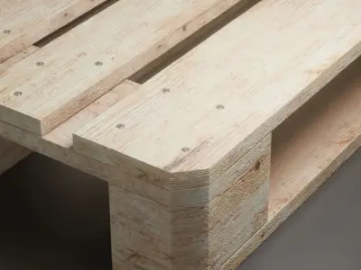 Europallet Remastered Low-poly 3D model