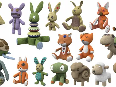 Plush toy collection pack part 2 3D model