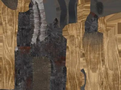 Wooden Axe - Game Ready PBR Prop FBX GLTF OBJ Blend 3D model