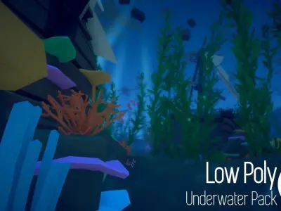 Low Poly Underwater Pack Low-poly 3D model