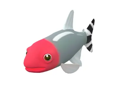 Srummynose Tetra fish animated Low-poly 3D model