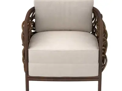 Palecek auburn lounge chair 3d model 3D model