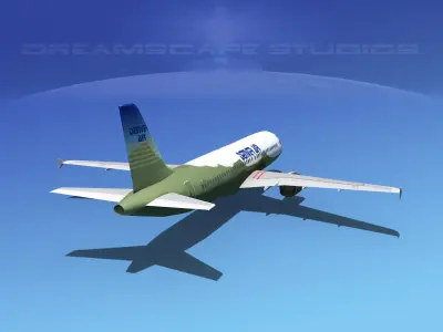 Airbus A320 LP Denver Air Low-poly 3D model