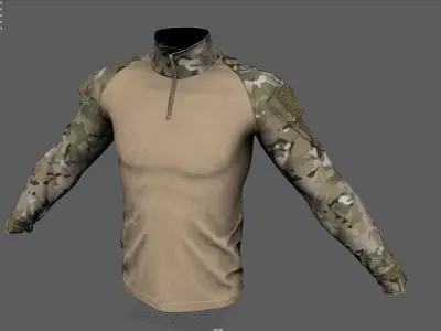 Tactical Military Assault Combat Shirt Low-poly 3D model