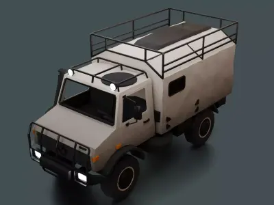 Mercedes Benz Unimog 4x4 Low-poly 3D model