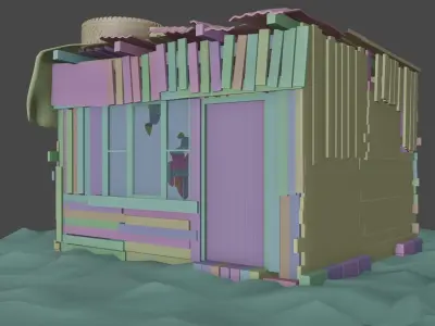 Shanty cabin Free low-poly 3D model