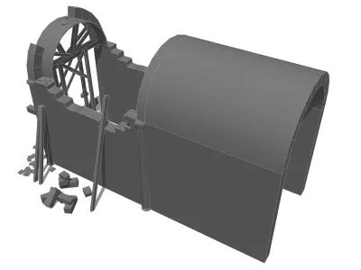 Roman Arch reenactment Low-poly 3D model